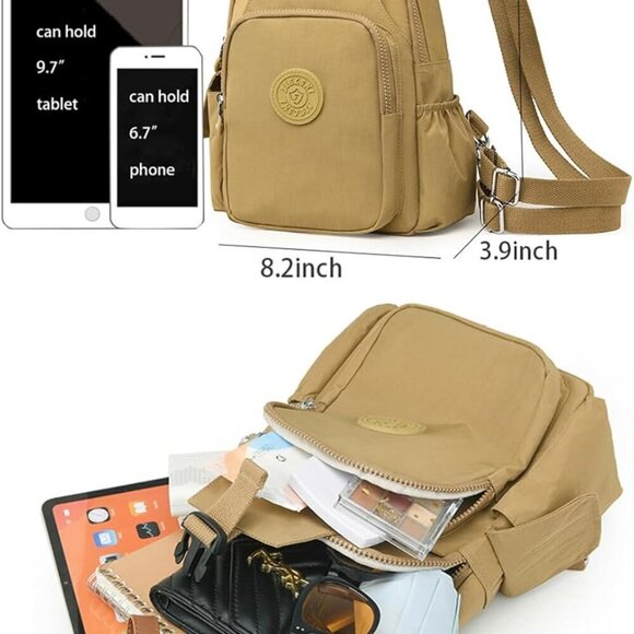 Small Convertible Anti-theft Backpack Purse Women Travel Daypack with Multiple P main image 6